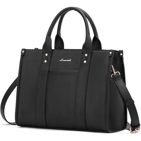 Women Leather-Black Imported Faux Leather Shoulder Crossbody Top Handle Bag